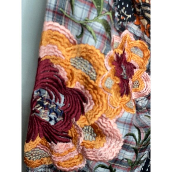 Free People Multicolor Plaid Button Down Shirt - Picture 4 of 7